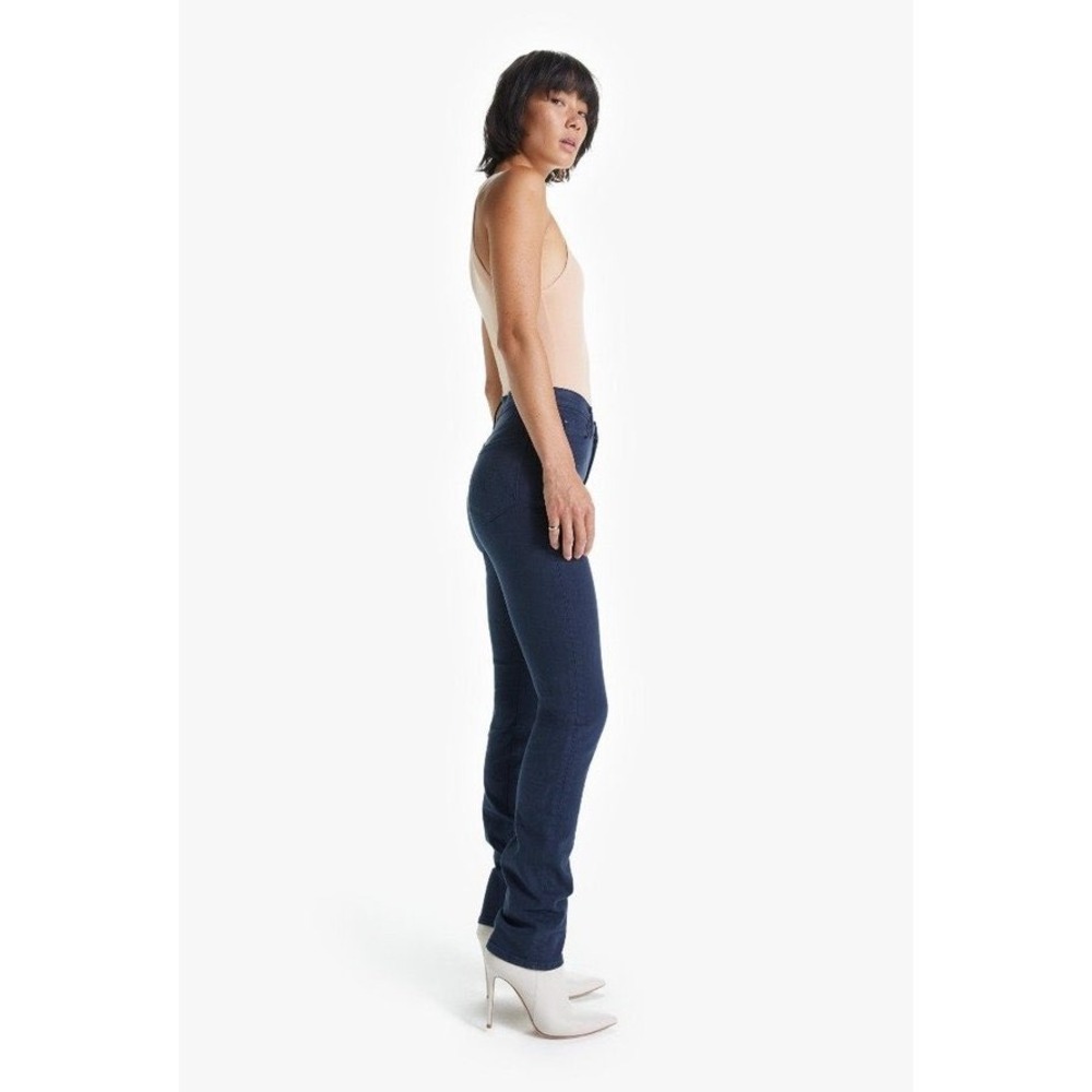 MOTHER 25 The Dazzler Ankle mid-rise straight-leg‎ jeans Button Front Dark Blue - Picture 14 of 14